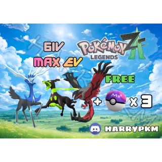✨COMBO 3 LEGENDARY ZYGARDE & XERNEAS & YVELTAL✨ 6IV MAXED EV⭐POKEMON LEGENDS ZA