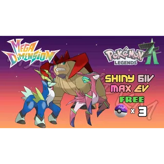 ✨COMBO 3 SHINY LEGENDARY✨6IV MAX EV⭐POKEMON LEGENDS ZA