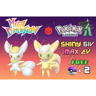 ✨COMBO 2 SHINY ALPHA MEOWSTIC✨6IV MAX EV⭐POKEMON LEGENDS ZA