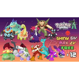 ✨COMBO 12 SHINY ALPHA EVOLVED STARTERS✨6IV MAX EV⭐POKEMON LEGENDS ZA