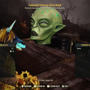 Glowing Alien Mask