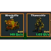 Fortnite Go Up For Brainrots Gold Wreckzilla 67,Gold Titanocchio 