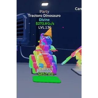 Fortnite Go Up for Brainrots Party Tractoro Dinosauro