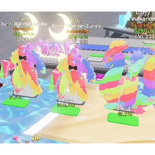 Fortnite Go Up For Brainrots Party Vulkarion,Party Bearini Plammini Guardini