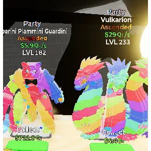 Fortnite Go Up For Brainrots Party Vulkarion,Party Bearini Plammini Guardini
