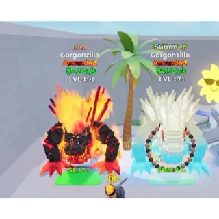 Fortnite Go Up For Brainrots Lava Gorgonzilla,Summer Gorgonzilla