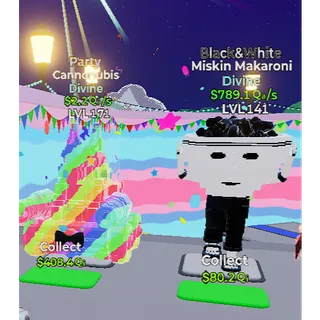 Fortnite Go Up For Brainrots Party Cannonubis,Black And White Miskini Makaroni