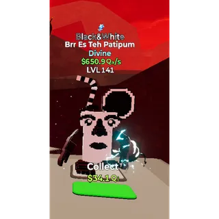 Fortnite Go Up For Brainrots Black and White Brr Es Teh Patipum 1 Trait