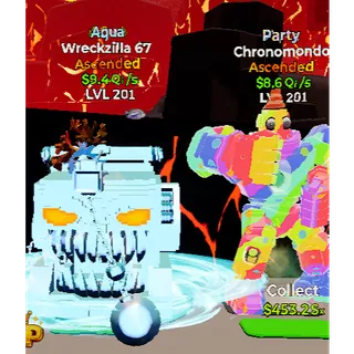 Fortnite Go Up For Brainriots Aqua Wreckzilla 67,Party Chronomondo