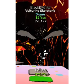 Fornite Go Up For Brainrots Black and White Vulturino Skeletono 2Qi