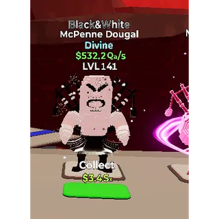 Fortnite Go Up For Brainrots Black and White McPenne Dougal