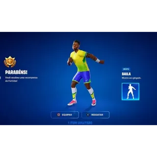 BAILA CODE (NEW EMOTE) - PC EPIC GAMES - GLOBAL - VINI JR EMOTE Fortnite x Vivo partnership