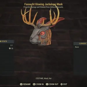 Glowing Jackalope Mask