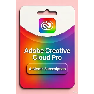 Adobe Creative Cloud 4 Months Subscription - GLOBAL - Instant Delivery