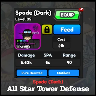 Spade (Dark) | All Star Tower Defense