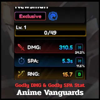 Godly DMG & Godly SPA Stat | Anime Vanguards
