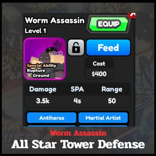 Worm Assassin | All Star Tower Defense