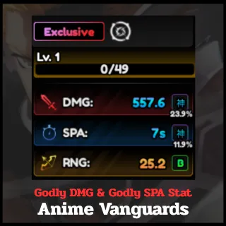 Godly DMG & Godly SPA Stat | Anime Vanguards