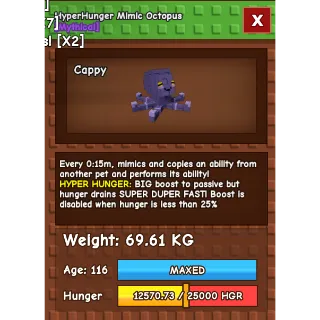 HYPERHUNGER MIMIC 15s cooldown 