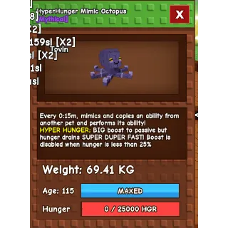 HYPERHUNGER MIMIC 15s cooldown 