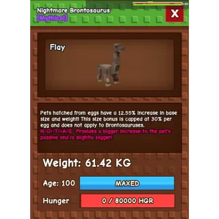 HUGE NIGHTMARE BRONTOSAURUS
