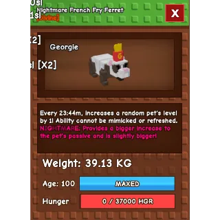 HUGE NIGHTMARE FRENCH FRY FERRET 