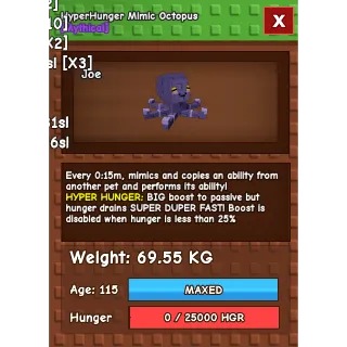 HYPERHUNGER MIMIC 15s cooldown 