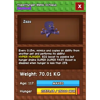 HYPERHUNGER MIMIC 15s cooldown 