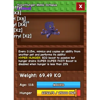 HYPERHUNGER MIMIC 15s cooldown 