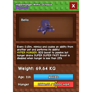 HYPERHUNGER MIMIC 15s cooldown 