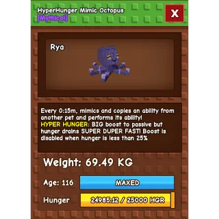 HYPERHUNGER MIMIC 15s cooldown 