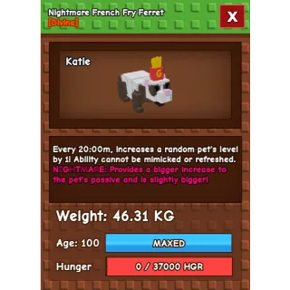 HUGE NIGHTMARE FRENCH FRY FERRET 