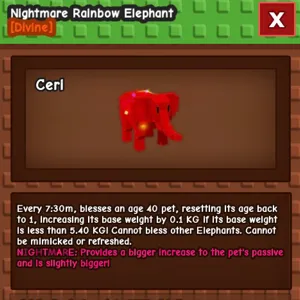 RAINBOW HATCHED ELEPHANT