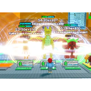 BUNDLE - 3x SECRET LEVEL 20,000 | SWING OBBY FOR BRAINROTS | >Kindly read Description< |