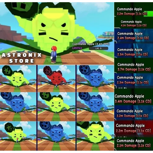 10x HUGE COMMANDO APPLE | BUNDLE | PLANTS VS BRAINROTS - Grow a Garden ...
