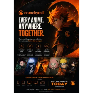 CrunchyRoll premium 1 Month Account 