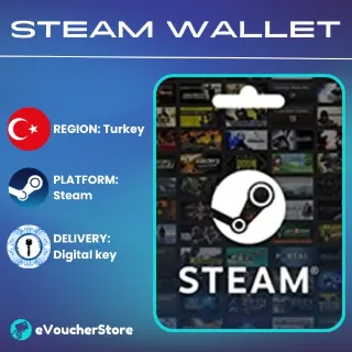 Steam Wallet Gift Card 100 TRY Steam Key TURKEY
