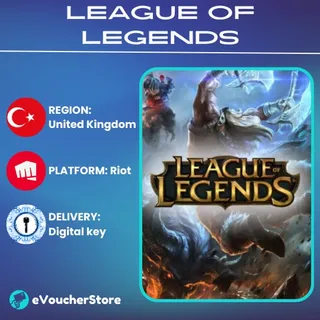League of Legends Riot Points 1600 RP TURKEY