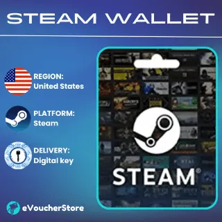 Steam Gift Card 5 USD - Steam Key - For USD Currency Only