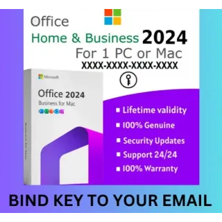 Office 2024 Home and Business PC/MAC Email Bind