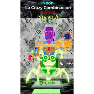 Max LVL 250 Neon La Crazy Combinacion