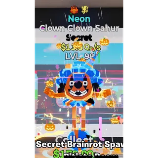 Neon Clown Clown Sahur 