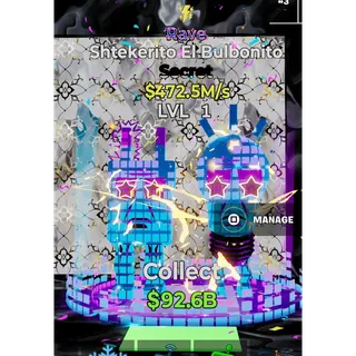 Rave Shtekerito El Bulbunito RARE
