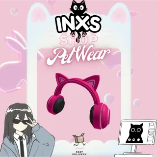 PINK CAT EAR HEADPHONES