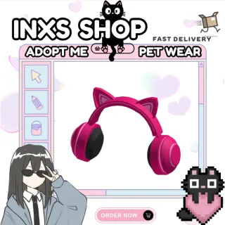 PINK CAT EAR HEADPHONES