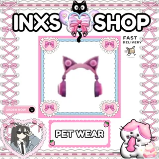 PINK CAT EAR HEADPHONES