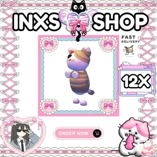 HALLOWEEN WHITE MUMMY CAT 12X