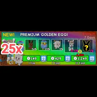25x Premium Golden Eggs Grow A Garden