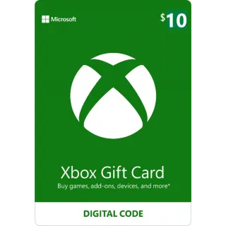 $10.00 Xbox Gift Card USA