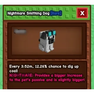 Nightmare Smithing Dog Grow A Garden